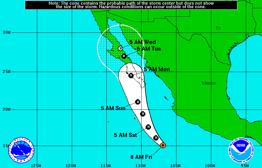 Hurricane Blanca 5th June